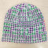 b.Eautiful Mix Checked Beanie-Purple Blue メンズ