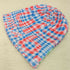 b.Eautiful Mix Checked Beanie-Purple Blue メンズ
