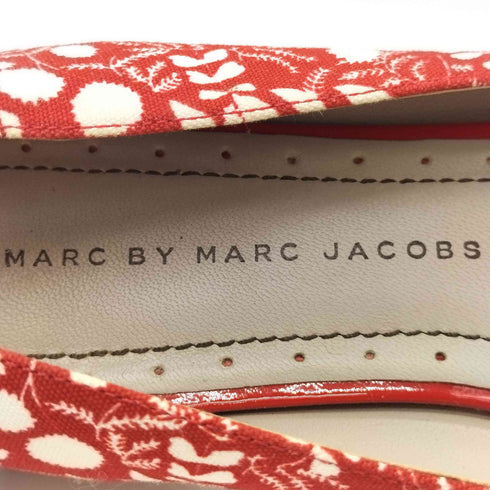 マークバイマークジェイコブス Marc by Marc Jacobs オープントゥ 総柄 リボン フラットシューズ パンプス レディース EUR:35