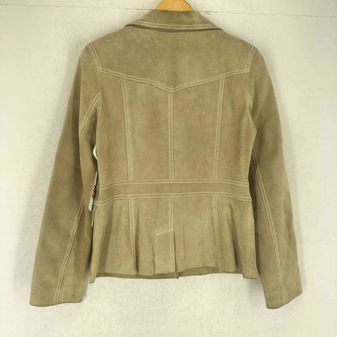 ANN TAYLOR LOFT アンテイラー real leather 本革 スエード 3B テーラードジャケット レディース 8