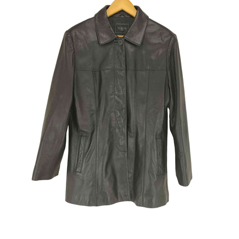 CENEFA セネファ lamb leather ラムレザー 羊革 比翼 ハーフコート レディース 13AR