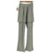 JICHOI COMFORT WAFFLE SLIM LAYERED PANTS ワッフル スリット レイヤード パンツ レディース 1