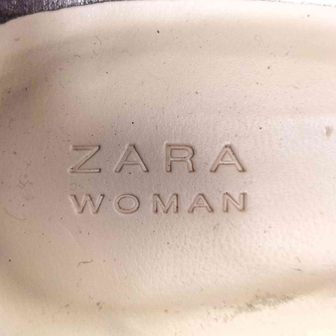 ザラ ZARA ウイングチップ メタリック 厚底 シューズ レディース EUR:38
