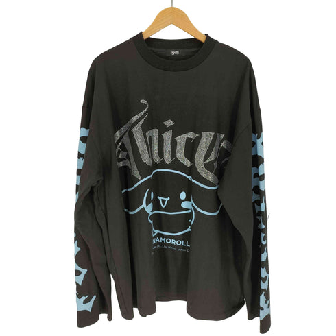 PSYNYXX コラボ ラインストーン キャラクタープリント L/S クルーネックTシャツ メンズ FREE