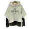 オーワイ OY L/S HOODIE WHITE レイヤード デザイン プルオーバーパーカー メンズ FREE