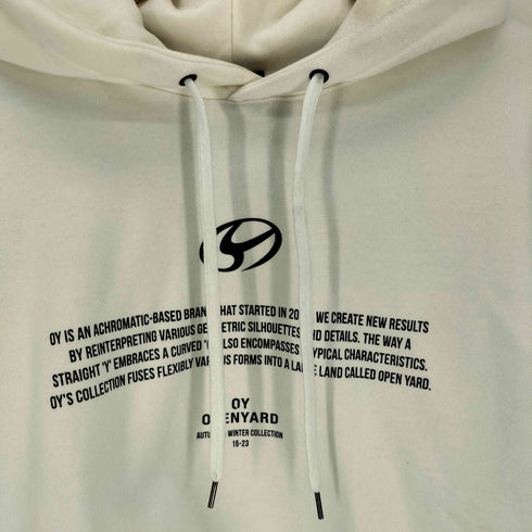 オーワイ OY L/S HOODIE WHITE レイヤード デザイン プルオーバーパーカー メンズ FREE