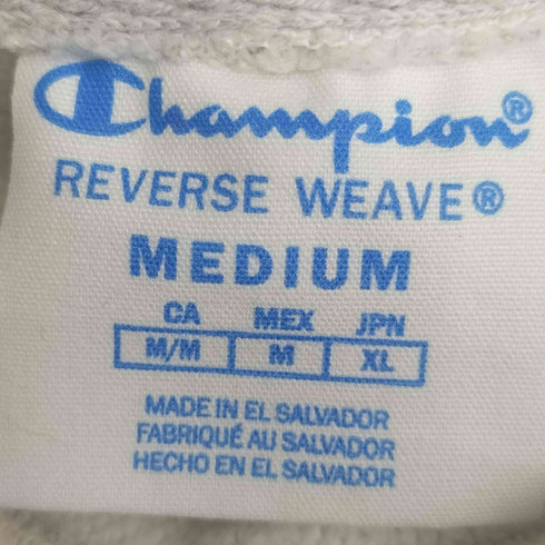 チャンピオン Champion 00s 単色タグ 復刻 REVERSE WEAVE SAG HARBOR 染み込みプリント ハトメ 袖目あり プルオーバーパーカー メンズ import:M