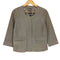 ギャップ Gap genuine leather 本革 ノーカラー レザージャケット レディース M