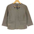 ギャップ Gap genuine leather 本革 ノーカラー レザージャケット レディース M