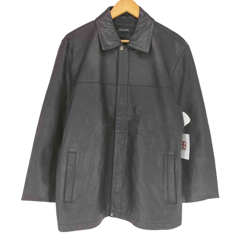 lamb leather ラムレザー 羊革 比翼 レザージップジャケット メンズ L