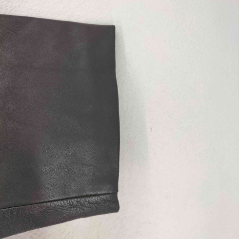 lamb leather ラムレザー 羊革 比翼 レザージップジャケット メンズ L