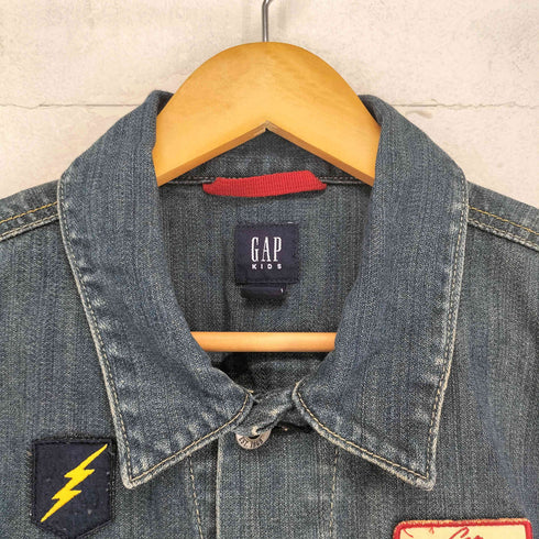 ギャップ Gap KIDS 00s OLD ワッペン 刺繍 トラッカー デニムジャケット Y2K レディース XXL