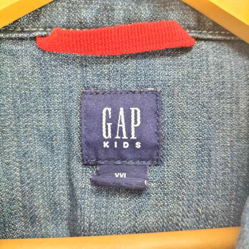 ギャップ Gap KIDS 00s OLD ワッペン 刺繍 トラッカー デニムジャケット Y2K レディース XXL