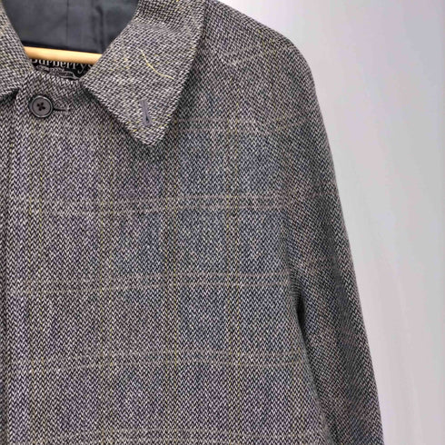 バーバリーズ BURBERRYS 60S~70S 100%WOOL グレンチェック ウール ステンカラーコート メンズ