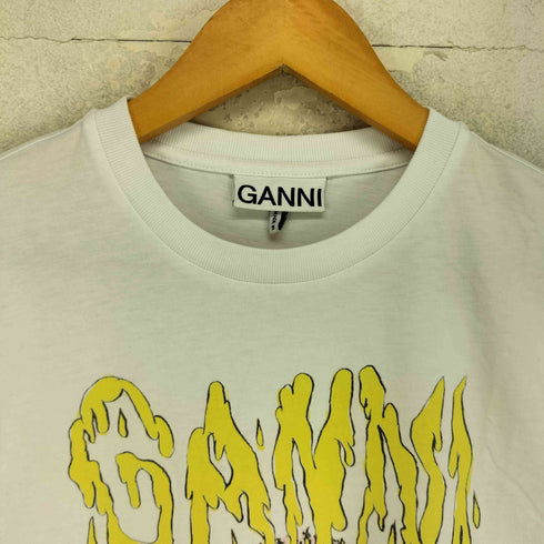 ガニー Ganni テディベア ロゴ プリント 半袖 Tシャツ レディース XS