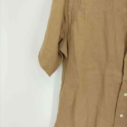 ポロラルフローレン POLO RALPH LAUREN 現行QRタグ CLASSIC FIT ポニー刺繍 リネン100 半袖 オープンカラーシャツ メンズ import:S