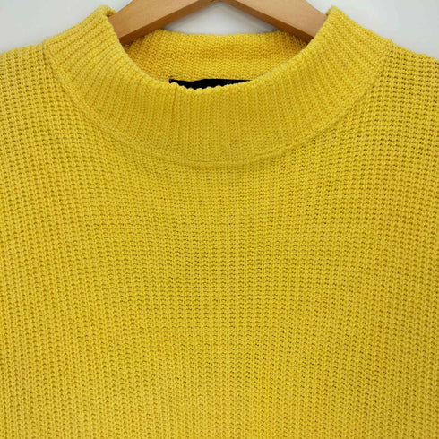 kohshin satoh バックロゴ刺繍 モックネック コットン 畦編み ニット メンズ JPN:M