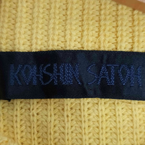 kohshin satoh バックロゴ刺繍 モックネック コットン 畦編み ニット メンズ JPN:M