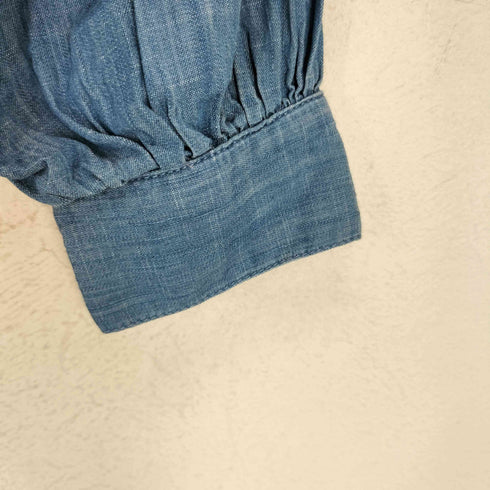 KILKI キルキー 刺繍 レース バンドカラー 長袖シャツ レディース