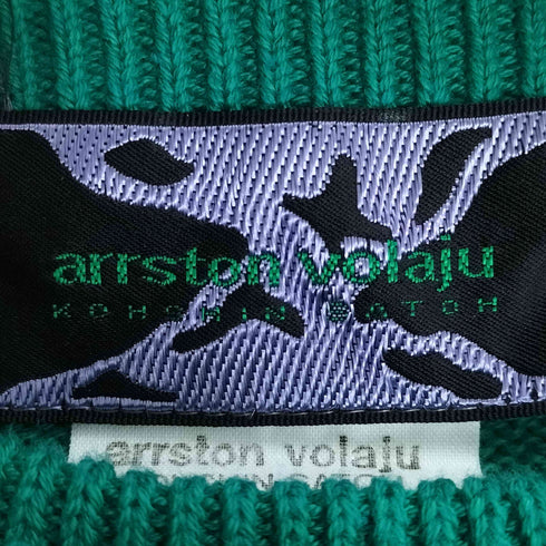 kohshin satoh arrston volaju フロントデザイン クルーネック コットン ニット メンズ JPN:M