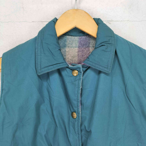 ウールリッチ WOOLRICH 70-80s MADE IN USA USA製 THE WOOLRICH WOMAN 白タグ 裏地ブランケット スナップボタン ダウンベスト レディース M