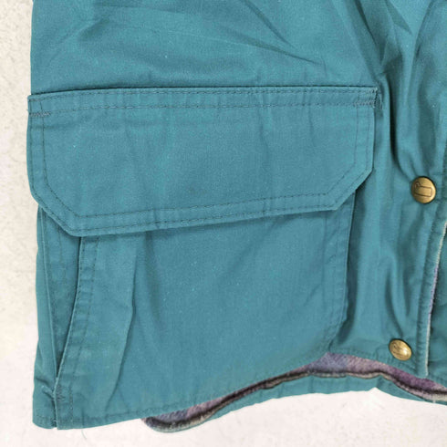 ウールリッチ WOOLRICH 70-80s MADE IN USA USA製 THE WOOLRICH WOMAN 白タグ 裏地ブランケット スナップボタン ダウンベスト レディース M