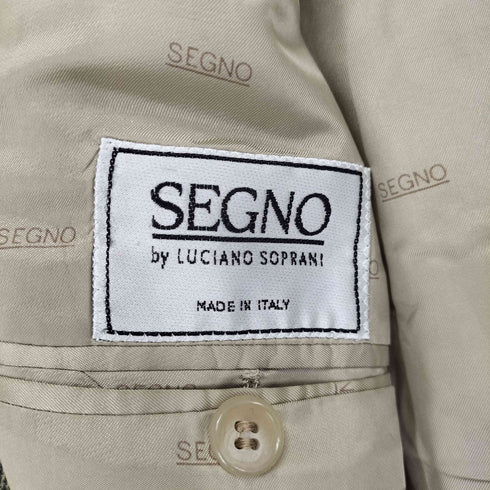 LUCIANO SOPRANI イタリア製 千鳥格子 ダブル テーラードジャケット メンズ EUR:46