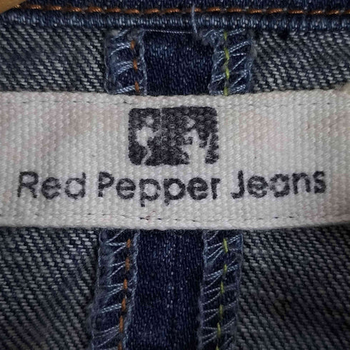 RED PEPPER JEANS クロップド 両面ポケット デニム ジャケット Y2K レディース import:S