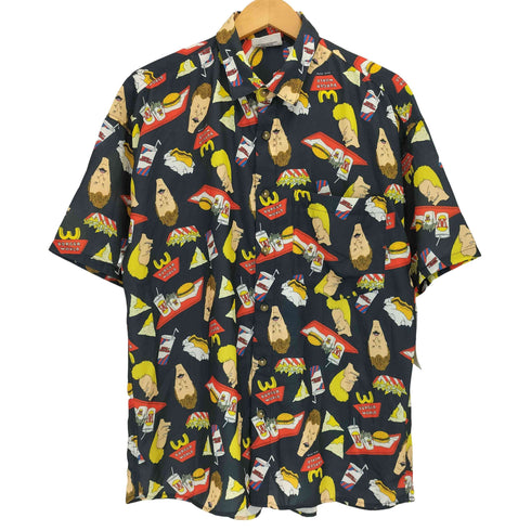 BURGER WORLD 総柄 S/S シャツ メンズ JPN:M