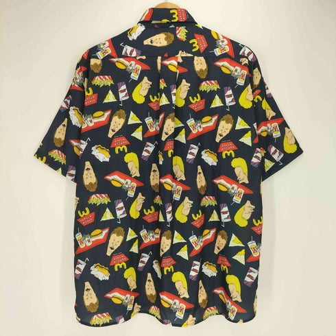 BURGER WORLD 総柄 S/S シャツ メンズ JPN:M