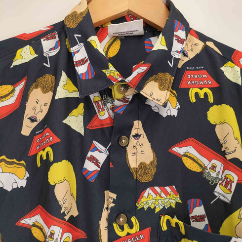BURGER WORLD 総柄 S/S シャツ メンズ JPN:M