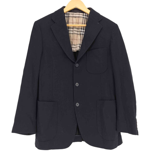 バーバリーロンドン BURBERRY LONDON 背抜き ノバチェック ウール 100% 3B テーラードジャケット メンズ import:M