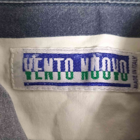 VENTO NOOYO イタリア製 クレイジーパターン ストライプ BDシャツ メンズ 3