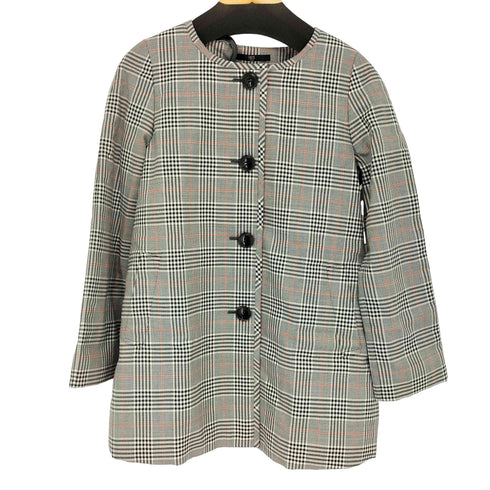 ダックスロンドン DAKS LONDON チェック柄 ノーカラーコート 巻きスカート セットアップ レディース 38/38