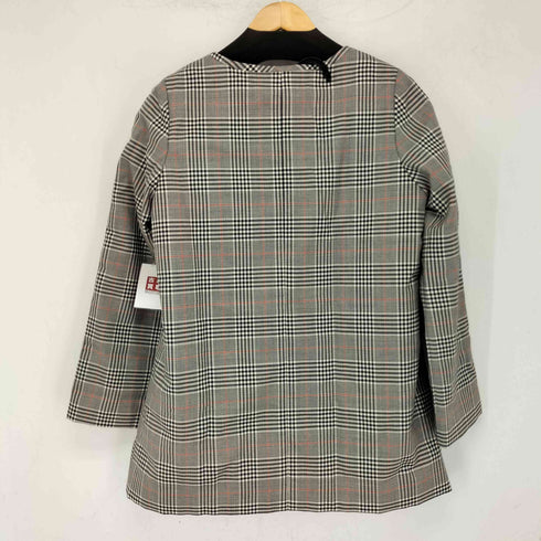 ダックスロンドン DAKS LONDON チェック柄 ノーカラーコート 巻きスカート セットアップ レディース 38/38