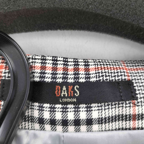 ダックスロンドン DAKS LONDON チェック柄 ノーカラーコート 巻きスカート セットアップ レディース 38/38