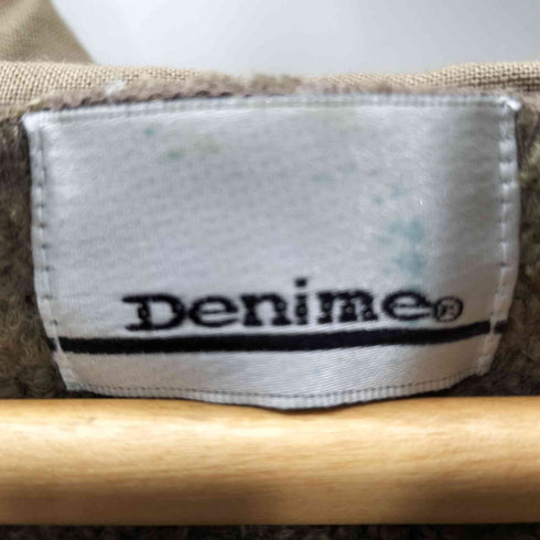 ドゥニーム Denime ウール ボア ロング フーデット ジャケット ダブルジップ レディース 14