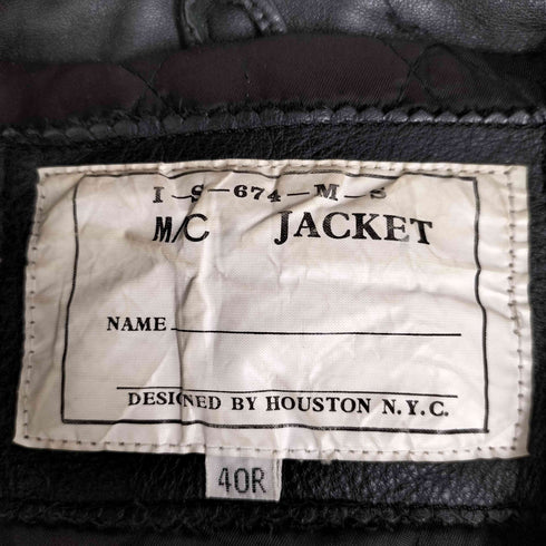 ヒューストン HOUSTON カウレザー ダブルライダース ジャケット メンズ 40R
