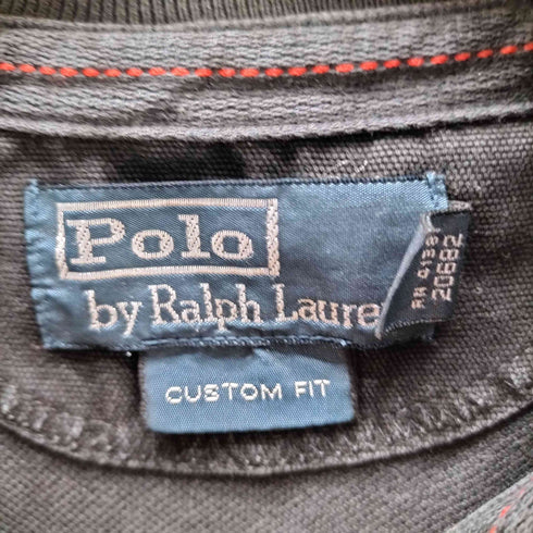 ポロバイラルフローレン Polo by RALPH LAUREN 90-00S ポニー刺繍 アーム カーゴ ポケット ギミック S/S ブラック ポロ シャツ メンズ import:M