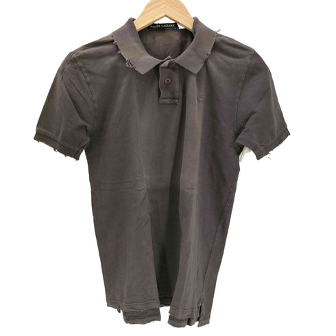 ROGUES GALLERY サンフェード ダメージ ヴィンテージ 加工 S/S ポロ シャツ Y2K メンズ import:XS