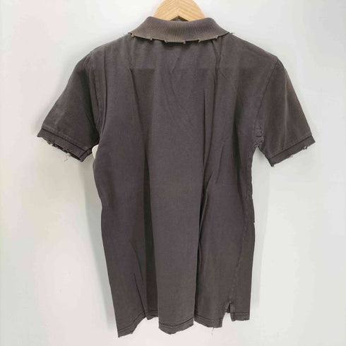 ROGUES GALLERY サンフェード ダメージ ヴィンテージ 加工 S/S ポロ シャツ Y2K メンズ import:XS