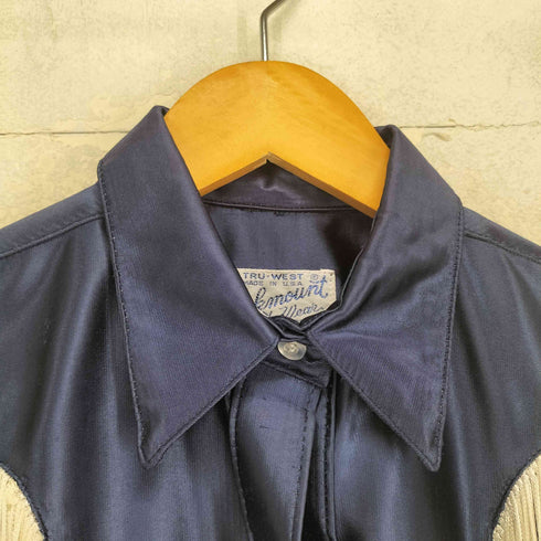 ロックマウント ROCK MOUNT 80s- MADE IN USA USA製 RANCH WEAR ランチウェア サテン フリンジ ウエスタンシャツ メンズ 32