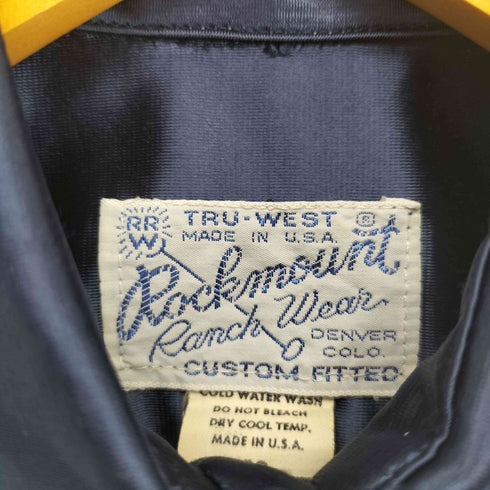 ロックマウント ROCK MOUNT 80s- MADE IN USA USA製 RANCH WEAR ランチウェア サテン フリンジ ウエスタンシャツ メンズ 32
