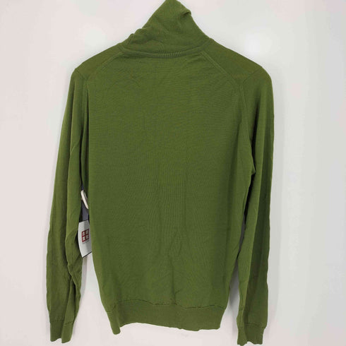 ジョンスメドレー JOHN SMEDLEY 現行タグ イングランド製 ウール ライトオンス タートルネック ニットソー メンズ import:L