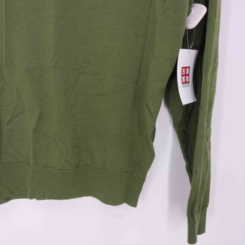 ジョンスメドレー JOHN SMEDLEY 現行タグ イングランド製 ウール ライトオンス タートルネック ニットソー メンズ import:L