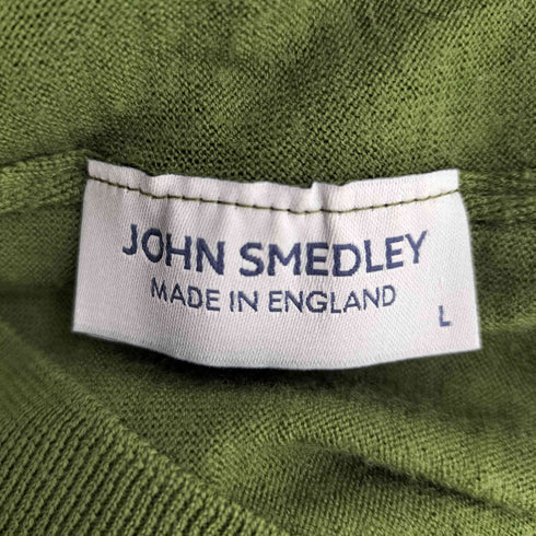 ジョンスメドレー JOHN SMEDLEY 現行タグ イングランド製 ウール ライトオンス タートルネック ニットソー メンズ import:L