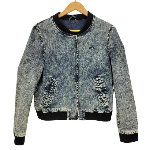 ボーイロンドン BOY LONDON ロゴワッペン デニム ブルゾン ジャケット Y2K ギャル クロップド レディース import:S