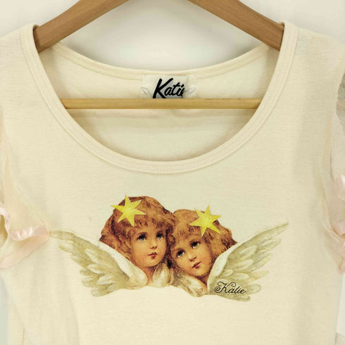 ケイティ Katie ANGEL HEAVEN フリル Tシャツ Y2K レディース FREE