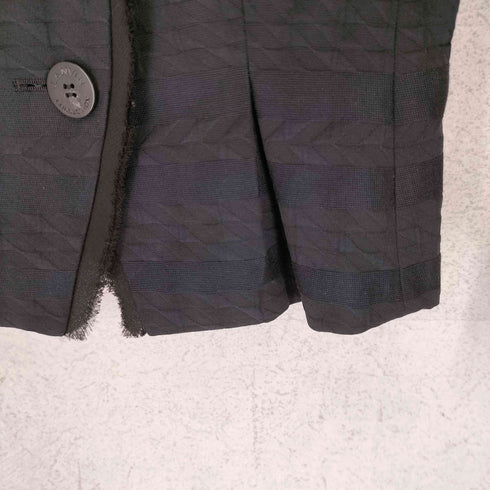 ランバンコレクション LANVIN COLLECTION レース ギャザー クロップド 1B テーラードジャケット レディース 36
