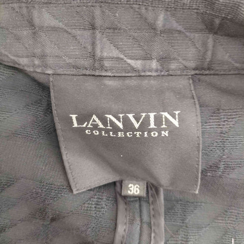 ランバンコレクション LANVIN COLLECTION レース ギャザー クロップド 1B テーラードジャケット レディース 36